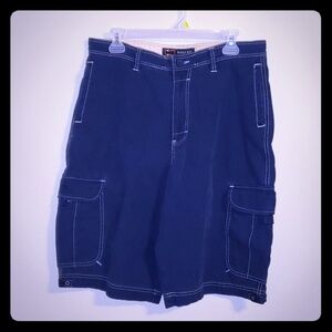 Bugle boy Jean company cargo shorts dark navy blue